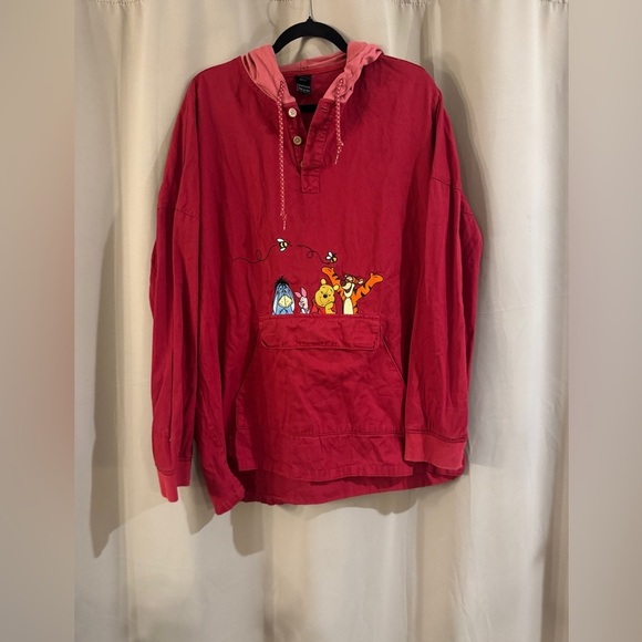 Vintage Red Hoodie with Winnie the Pooh - Picture 1 of 7